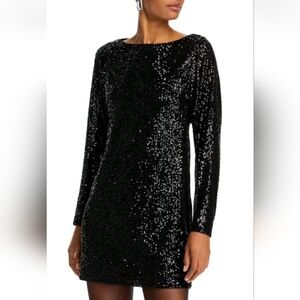 Express Black Sequin Mini Dress XS